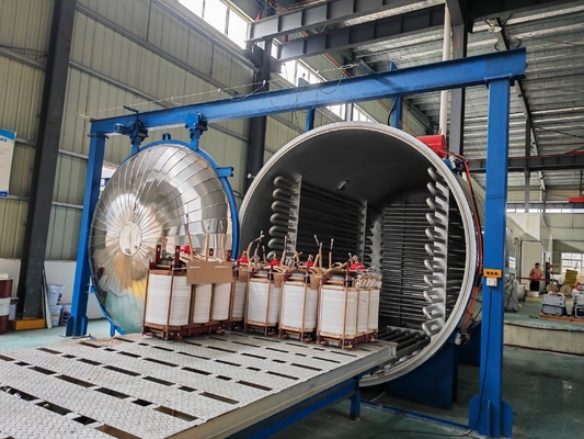 Tanque de secado al vacío de forma redonda para transformadores de energía